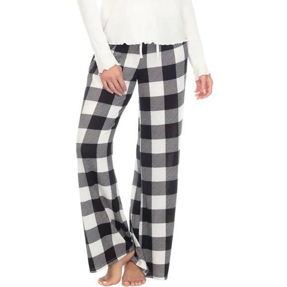 Honeydew Gingham Checkered Pajama Pants in Black White - Picture 1 of 10